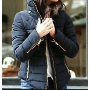 Zara Blogger Babe Faux Fur Collar Winter Coat